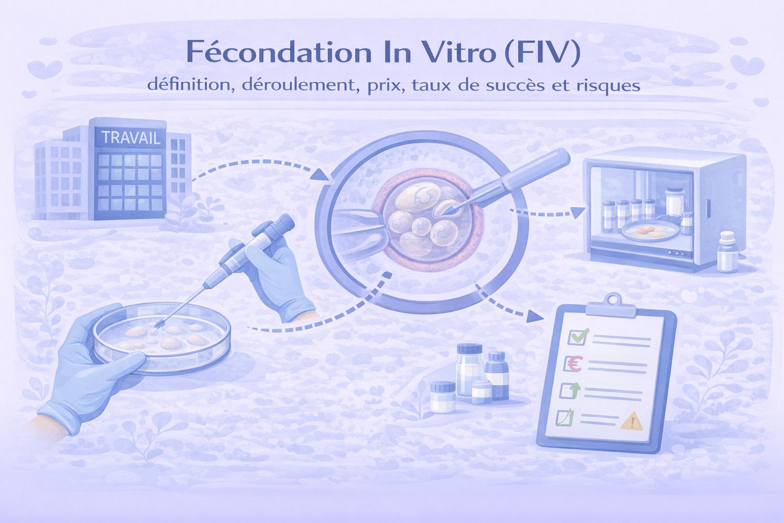 Fécondation In Vitro (FIV) : définition, déroulement, prix, taux de succès et risques