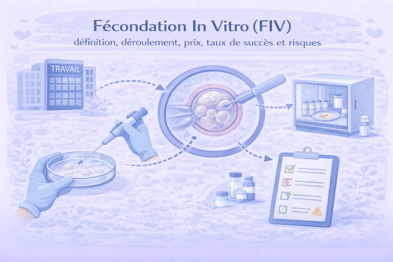 Fécondation in vitro (FIV) : définition, déroulement, prix, taux de succès et risques