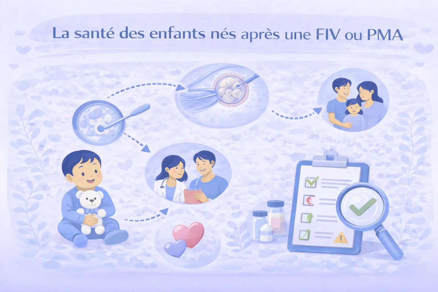 La sant&eacute; des enfants n&eacute;s apr&egrave;s une FIV ou une PMA