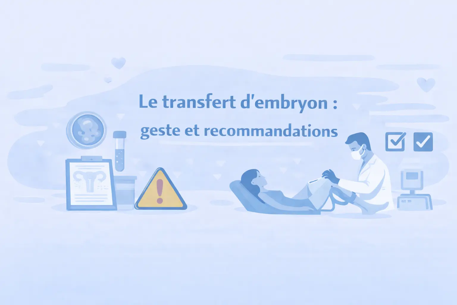 Le transfert d’embryon : geste, d&eacute;roulement et recommandations